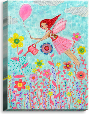 DiaNoche Designs 'Garden Fairy' Painting Print on Canvas