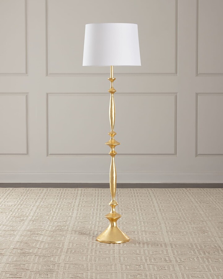 Gold Leaf Spindle Floor Lamp - ShopStyle