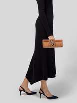 Thumbnail for your product : MICHAEL Michael Kors Leather-Trimmed Wicker Clutch