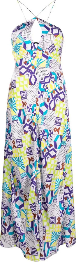 Forte Forte Geometric-Pattern Midi Dress