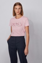 Thumbnail for your product : HUGO BOSS Crew-neck T-shirt in cotton with seasonal logo print