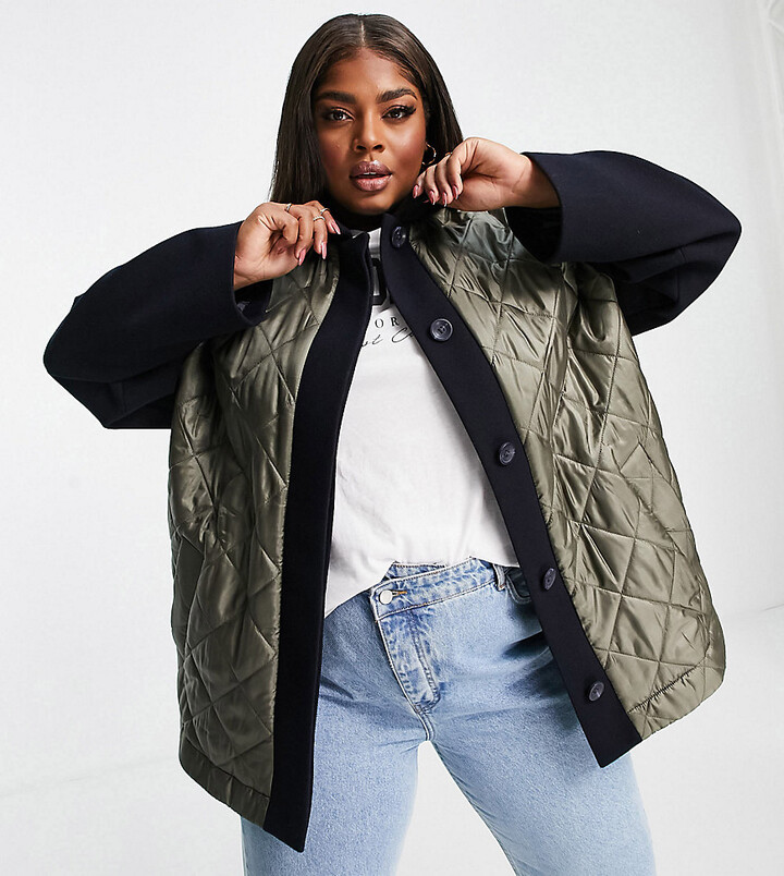 plus size quilted jacket uk