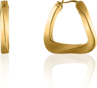Gold Triangle Hoop Earrings | ShopStyle
