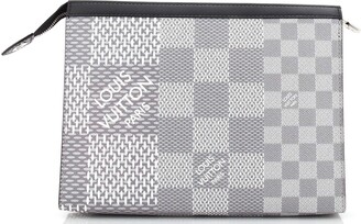 Louis Vuitton Pochette Voyage Clutch Bag MM Gray Graphite NWT And
