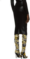 Thumbnail for your product : Versace Jeans Couture Black Lame Slit Skirt