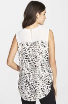 Thumbnail for your product : Vince Camuto Chiffon Yoke Leopard Print Sleeveless Top