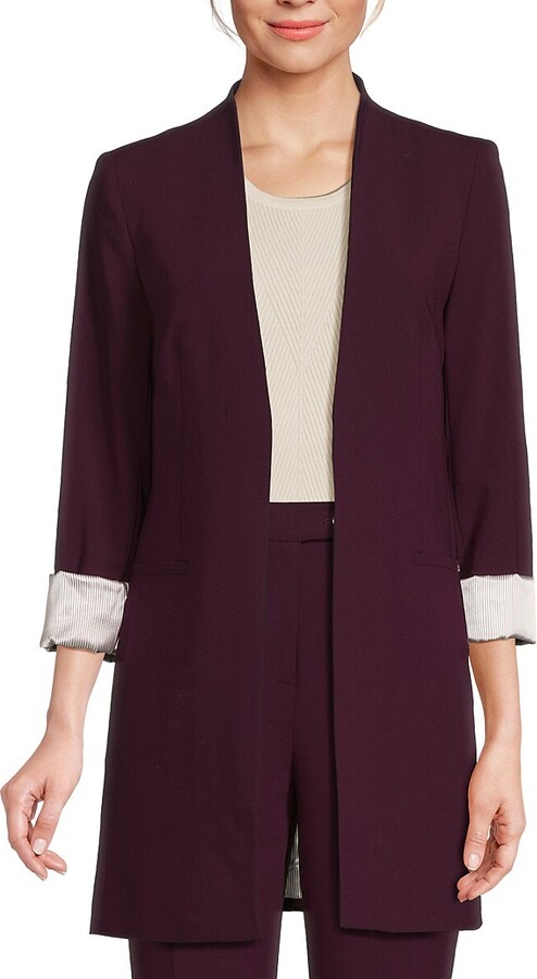 Calvin Klein Open-Front Longline Blazer