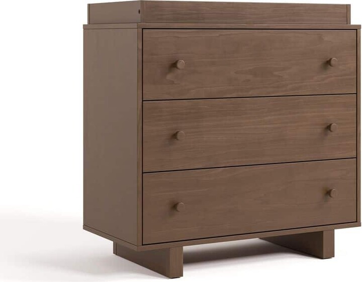 Stork Craft Texas Hazelnut 3 Drawer 35.62 in. Wide Dresser with Changing Topper