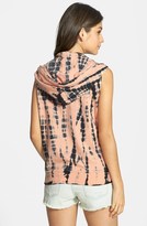 Thumbnail for your product : Volcom 'Go Ahead' Tie Dye Hooded Vest (Juniors)