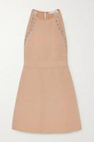 Thumbnail for your product : Chloé Lace-paneled Linen And Cotton-blend Mini Dress