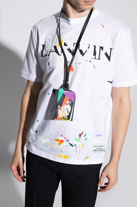 【LANVIN】LOGO CARD HOLDER WHITE Lanvin Signature Leather Cardholder | Lanvin