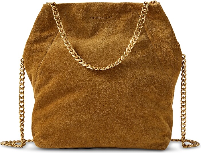 Veronica Beard Small Suede Slouch Shoulder Bag