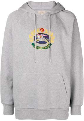 Burberry Embroidered Archive Logo Jersey Hoodie