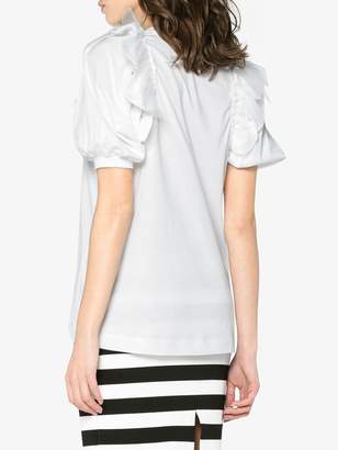 Simone Rocha Embellished Scallop Sleeve T-Shirt
