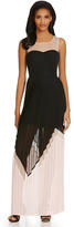 Thumbnail for your product : Jessica Simpson Colorblocked Chiffon Maxi Dress