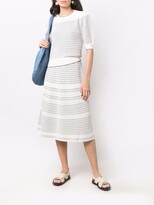 Thumbnail for your product : Kate Spade Scallop-Edge Knitted Skirt