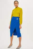 Thumbnail for your product : Topshop Eyelet wrap jersey skirt