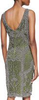 Thumbnail for your product : Theia Beaded V-Neck Cocktail Dress, Fern