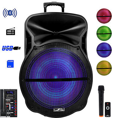 BeFree Sound 18 Inch Blutooth Portable Rechargeable Party Speaker