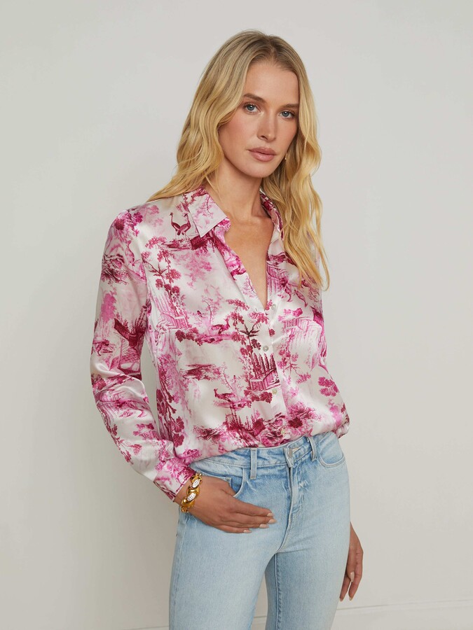 L'Agence Tyler Silk Blouse Top