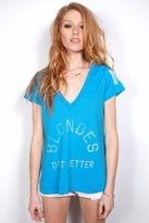 Thumbnail for your product : Rebel Yell Blondes Do It Better Classic V Tee in Cobalt