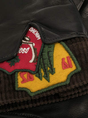 DSQUARED2 patch detail gloves