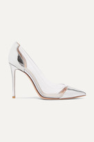 Thumbnail for your product : Gianvito Rossi Plexi 105 Patent-leather And Pvc Pumps - Silver