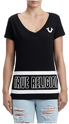 True Religion STRIPE BIG BUDDHA TEE