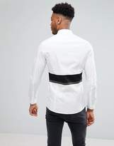 Thumbnail for your product : ASOS Tall Muscle Cut & Sew Panel Shirt