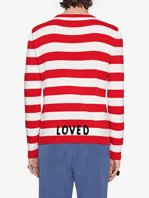 Gucci Intarsia wool sweater with Donald Duck pirate