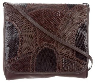 Carlos Falchi Vintage Patchwork Snakeskin Crossbody Bag