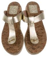 Thumbnail for your product : Tory Burch Leather Espadrille Thong Sandals