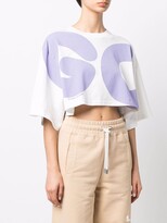 Thumbnail for your product : GCDS logo-print cropped T-shirt