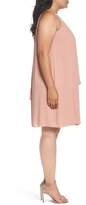 Thumbnail for your product : London Times Halter Style Tiered Georgette Shift Dress