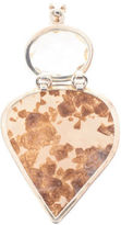 Thumbnail for your product : Charles Albert Sterling Silver Faceted Quartz Druzy Quartz Hinged Pendant