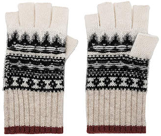 White + Warren Fair Isle Fingerless Gloves