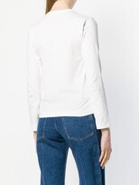 Thumbnail for your product : Comme des Garçons PLAY long sleeves embroidered heart T-shirt