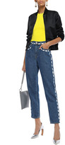 Thumbnail for your product : Moschino Cropped Printed High-rise Boyfriend Jeans