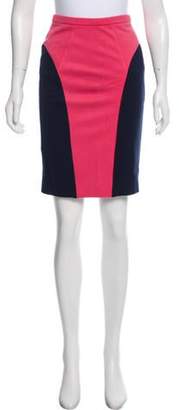 Jason Wu Colorblock Knee-Length Skirt Coral Colorblock Knee-Length Skirt
