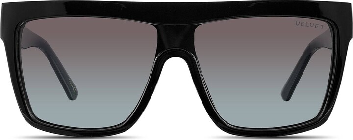 Velvet Eyewear Sunglass Shield - Melania - Black