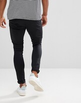 Thumbnail for your product : ASOS Extreme Super Skinny Chinos In Black