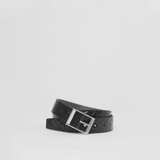 Burberry Reversible Embossed Monogram Leather Belt
