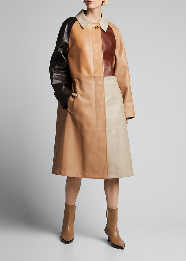 Burberry Patchwork Leather Trench Coat ShopStyle