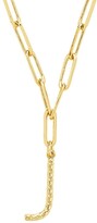 Thumbnail for your product : Sterling Forever 14K Goldtone Braided J Initital Pendant Necklace
