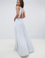Thumbnail for your product : ASOS Tall DESIGN Tall high neck pleated maxi dress