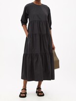 Thumbnail for your product : Co Tiered Cotton-blend Dress - Black