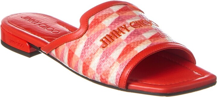 Jimmy Choo Nako Woven & Leather Flat