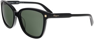 Ferragamo Women's Square Sunglasses, /Green