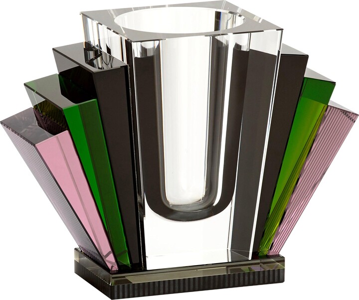 Reflections Copenhagen Harlem Vase, Hand-sculpted Contemporary Crystal
