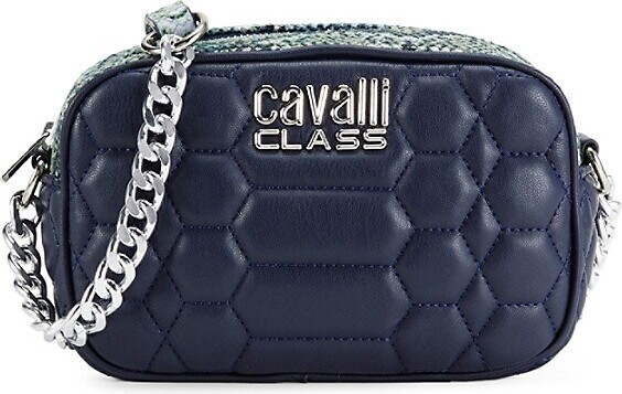 Cavalli Class by Roberto Cavalli Metallic Quilted Camera Crossbody Bag -  ShopStyle